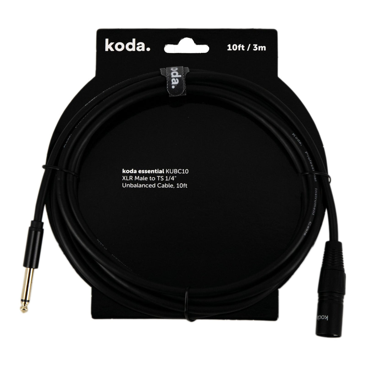 Dây Cáp Tín Hiệu XLR Đực - TS koda essential KUBC – 3m (10ft)