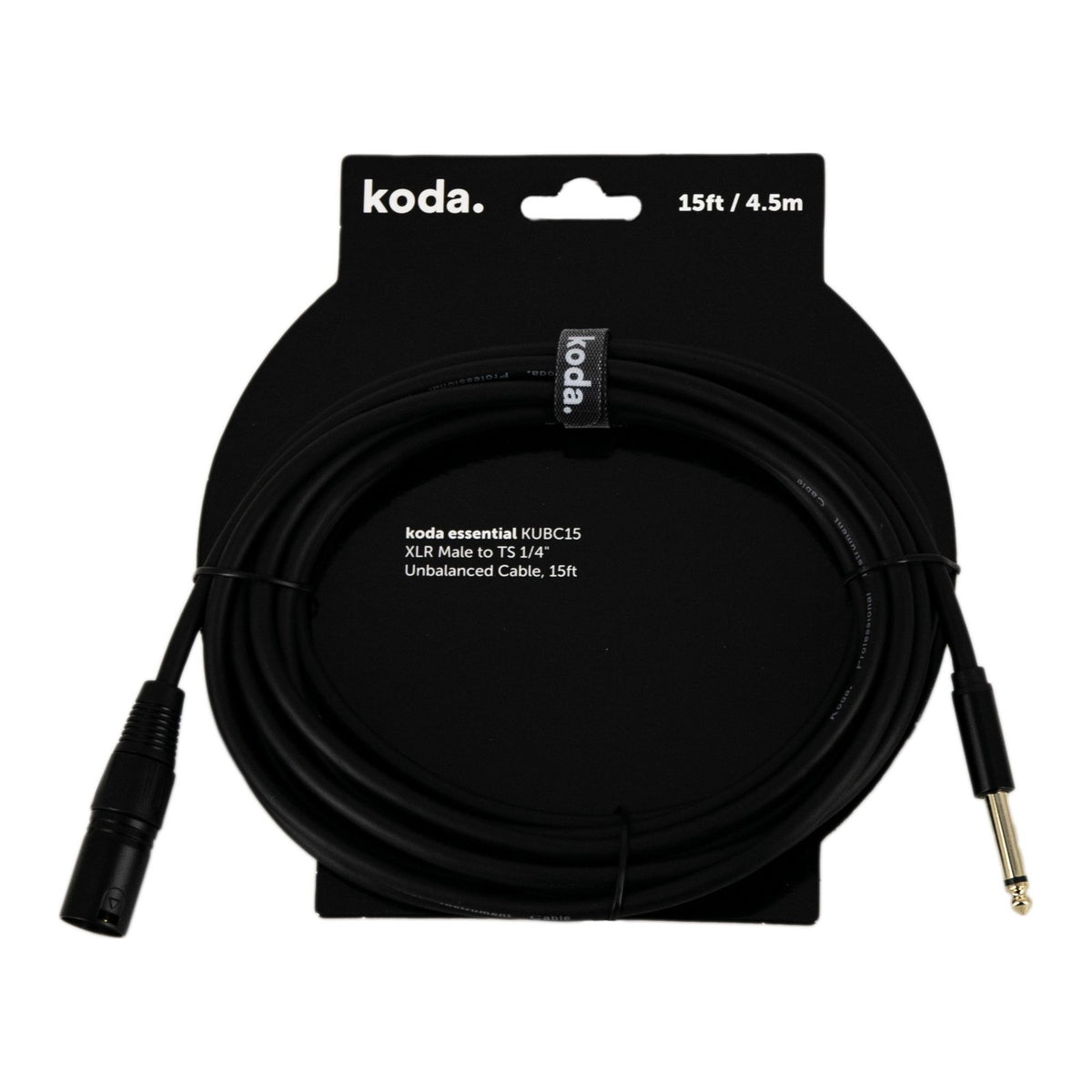 Dây Cáp Tín Hiệu XLR Đực - TS koda essential KUBC – 4,6m (15ft)