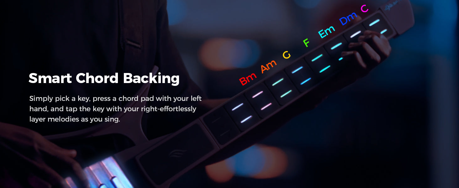 Đàn Guitar Enya Cyber G Stringless Keyboard Module, Purple