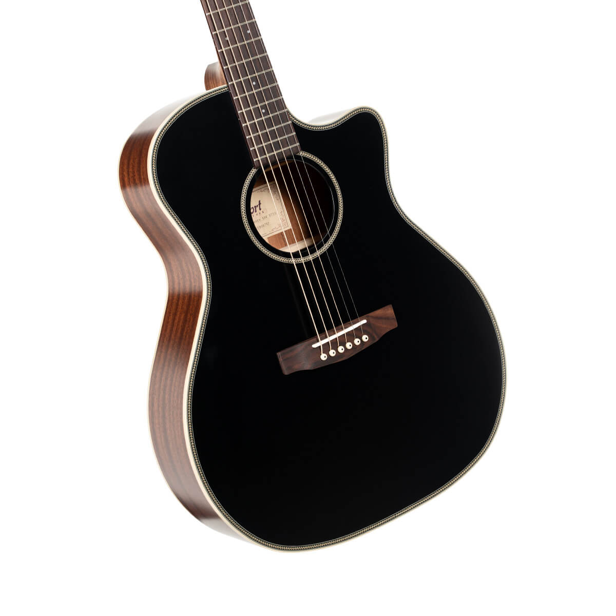 Đàn Guitar Acoustic Essence-GA4, Black Top Semi Gloss