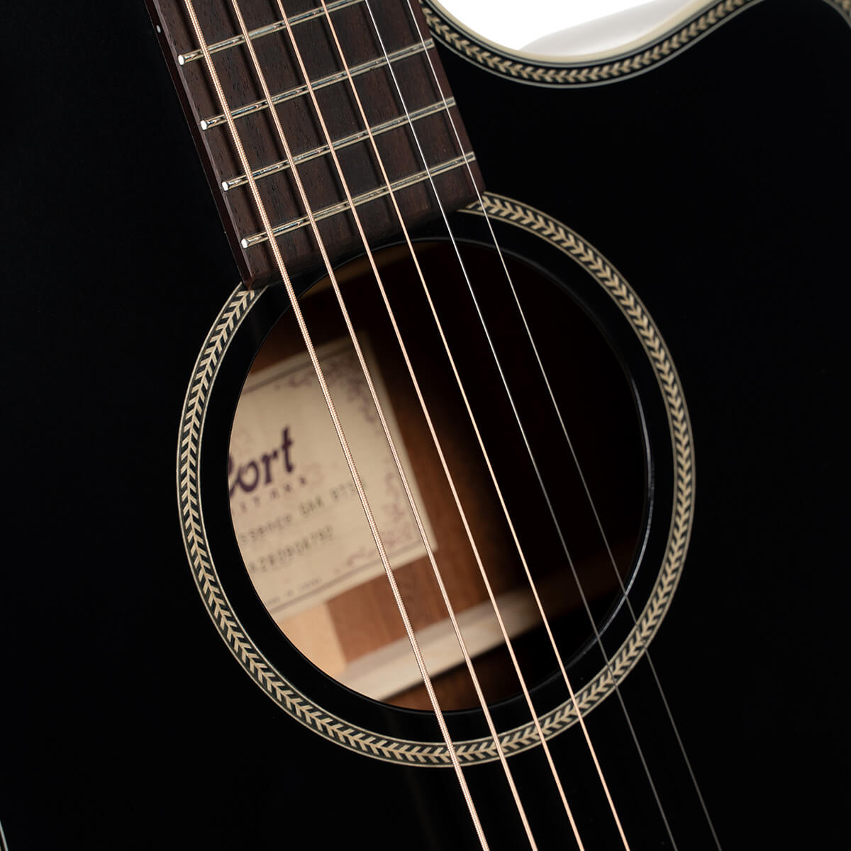 Đàn Guitar Acoustic Essence-GA4, Black Top Semi Gloss