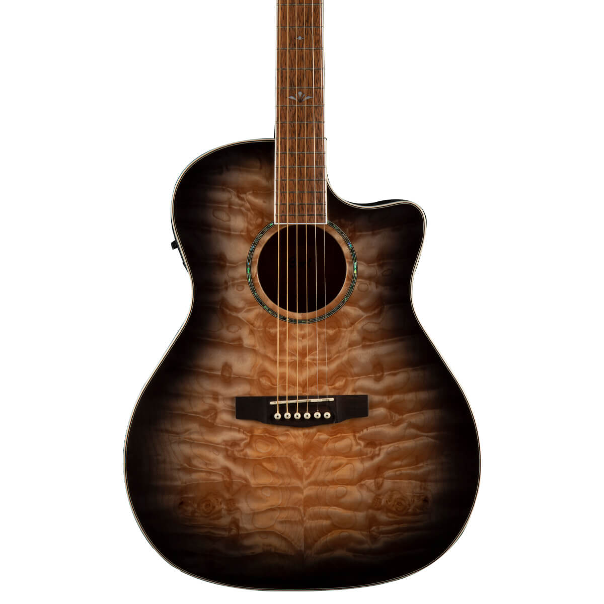 Đàn Guitar Acoustic Cort GA-QF, Trans Black Burst