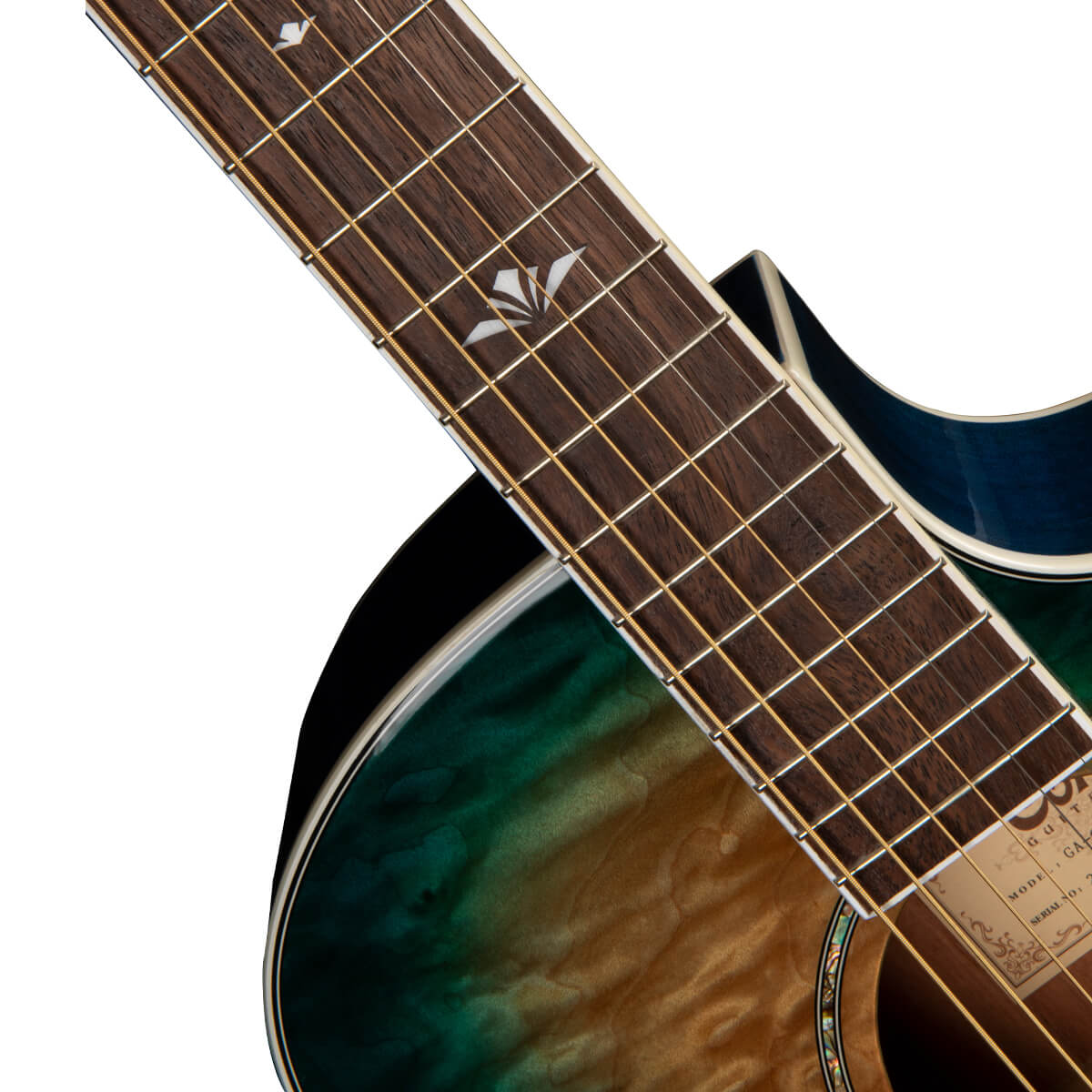 Đàn Guitar Acoustic Cort GA-QF, Coral Blue Burst