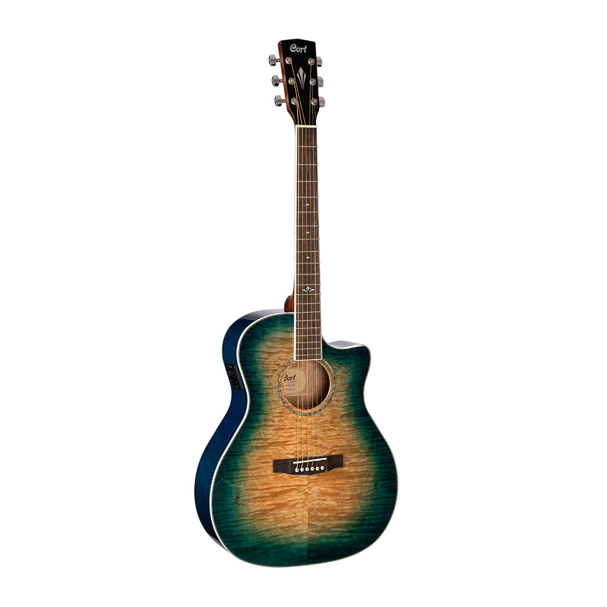 Đàn Guitar Acoustic Cort GA-QF, Coral Blue Burst