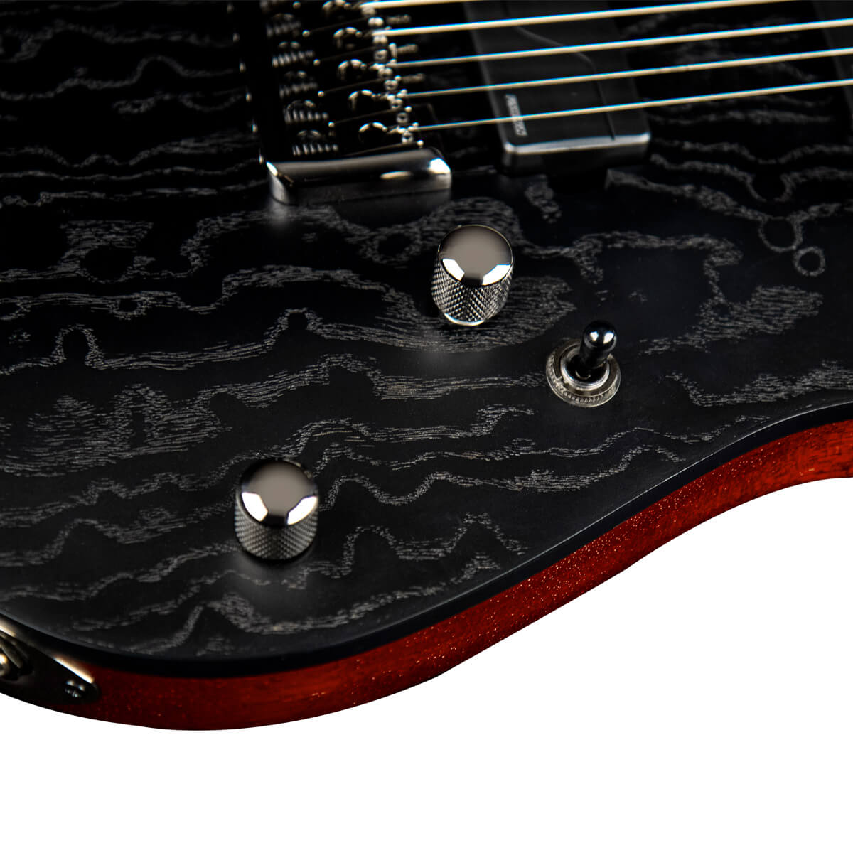 Đàn Guitar Điện Cort KX500 Etched, Etched Black