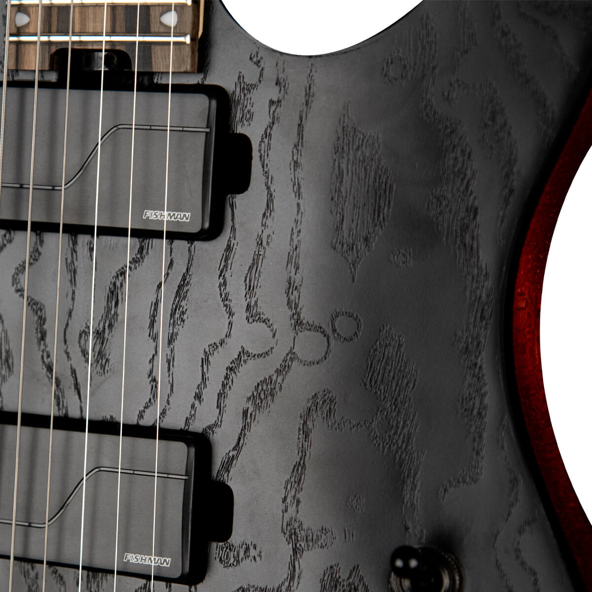 Đàn Guitar Điện Cort KX500 Etched, Etched Black