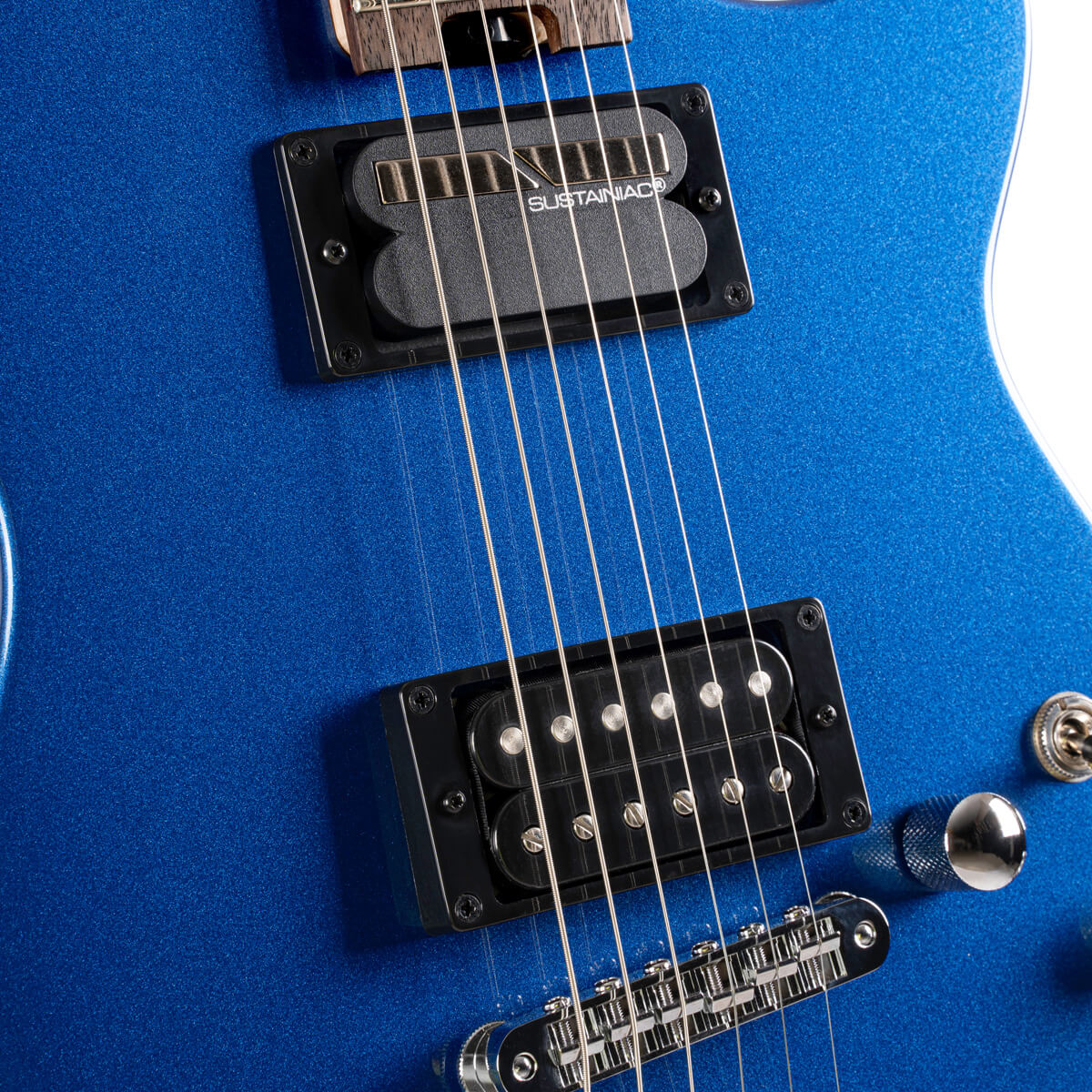 Đàn Guitar Điện Cort MBM-2 Sustainiac, Meta Blue