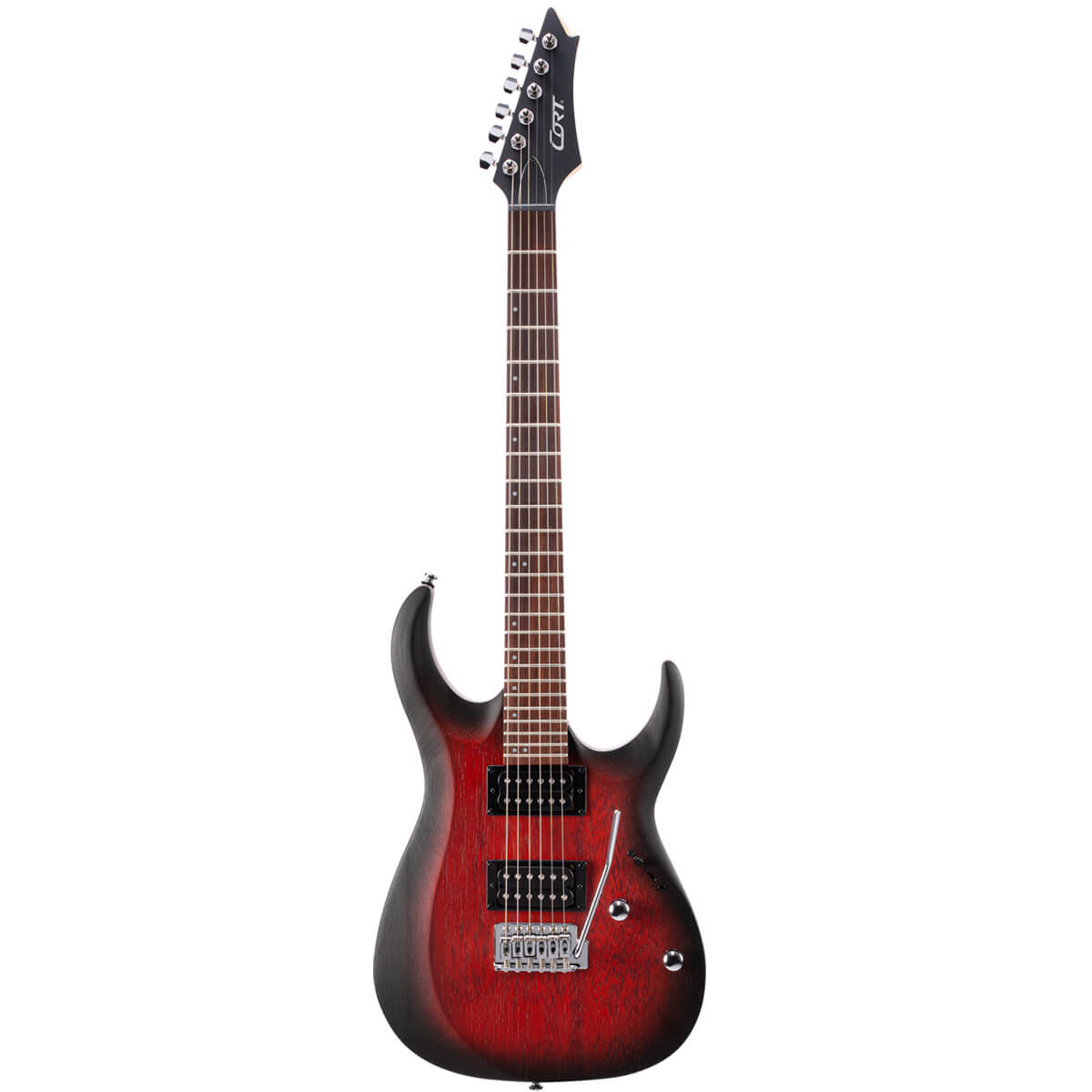 Đàn Guitar Điện Cort X100, Open Pore Black Cherry Burst