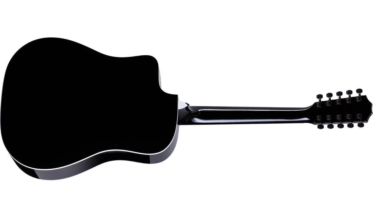 Đàn acoustic điện 10 dây Taylor 250ce Plus BLK Bajo Quinto màu Black – mặt lưng toàn thân