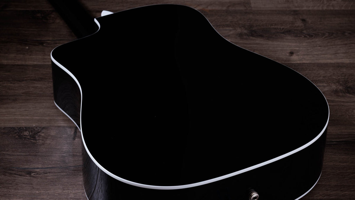 Đàn acoustic điện 10 dây Taylor 250ce Plus BLK Bajo Quinto màu Black – thùng đàn chụp nghiêng