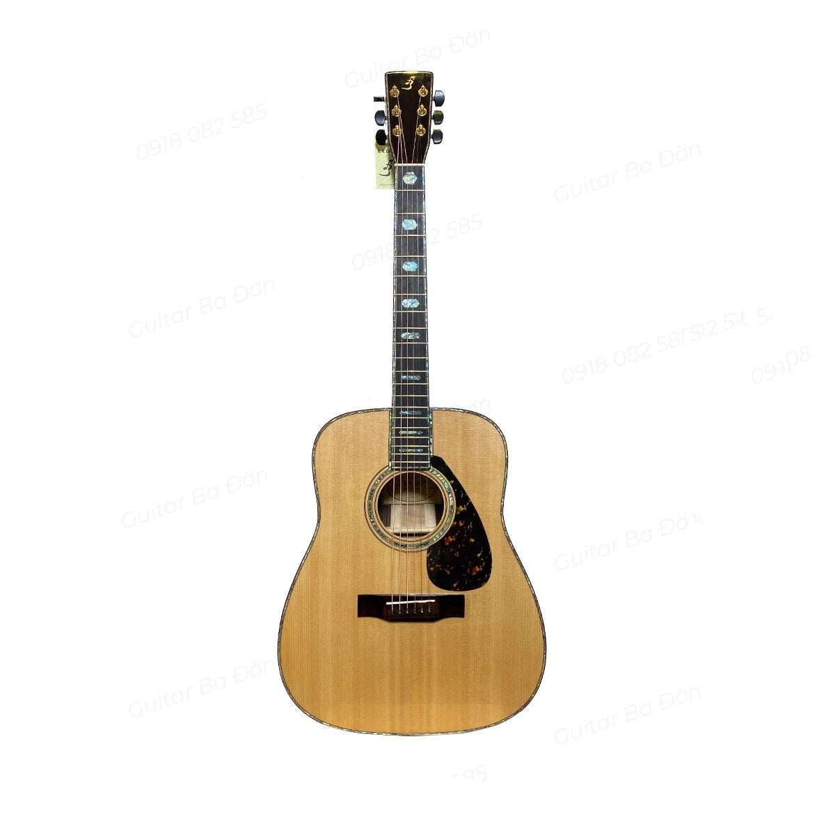Đàn guitar acoustic Ba Đờn D1500 màu Natural – mặt trước toàn thân