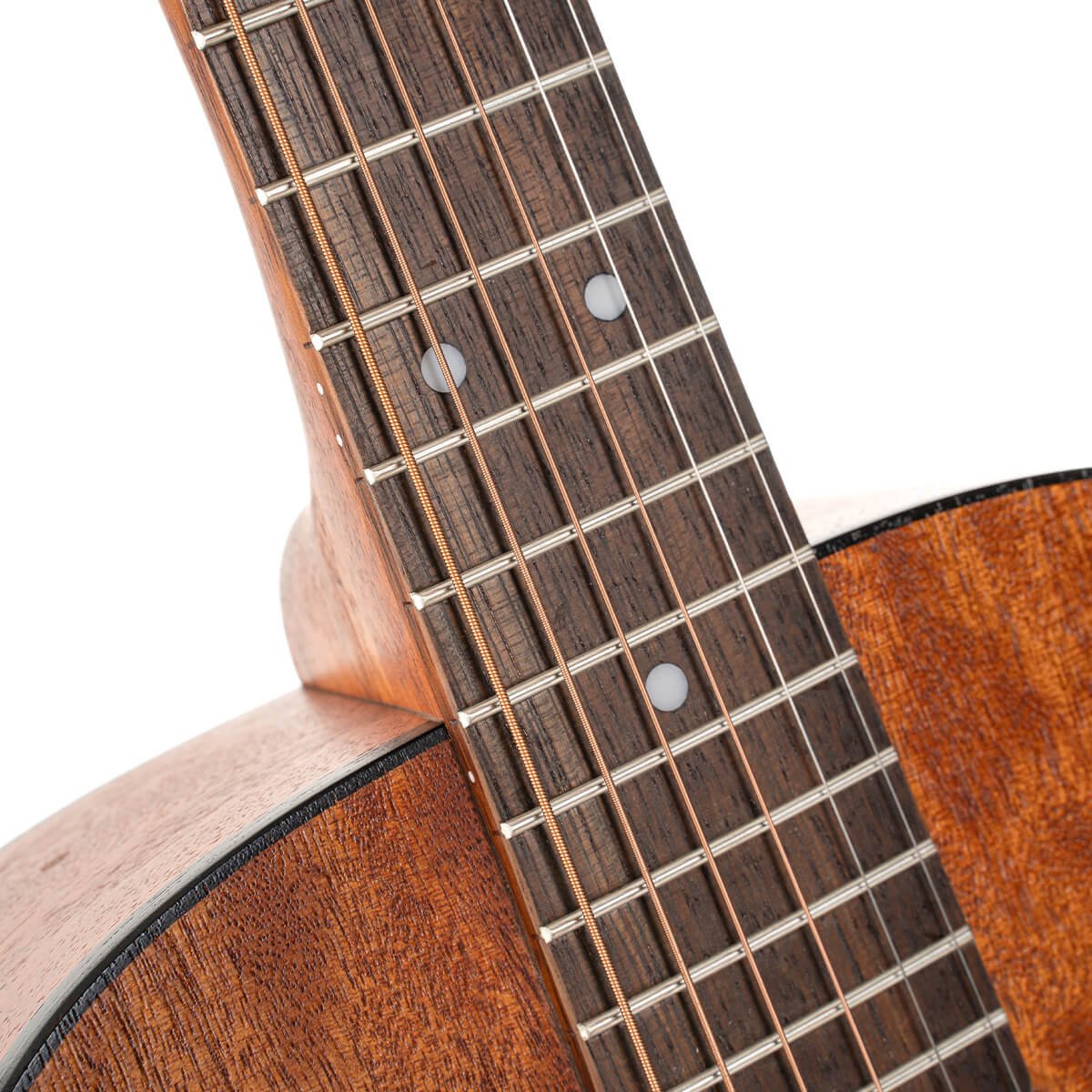 Đàn guitar acoustic Cort AD Mini M màu Open Pore – cận cần đàn và mặt phím