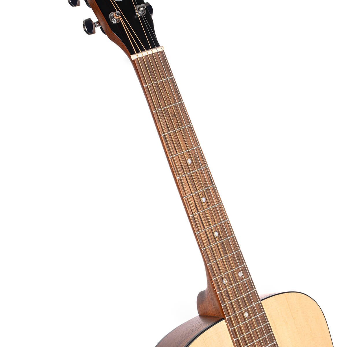 Đàn guitar acoustic Cort AD Mini màu Open Pore – cận cần đàn và mặt phím