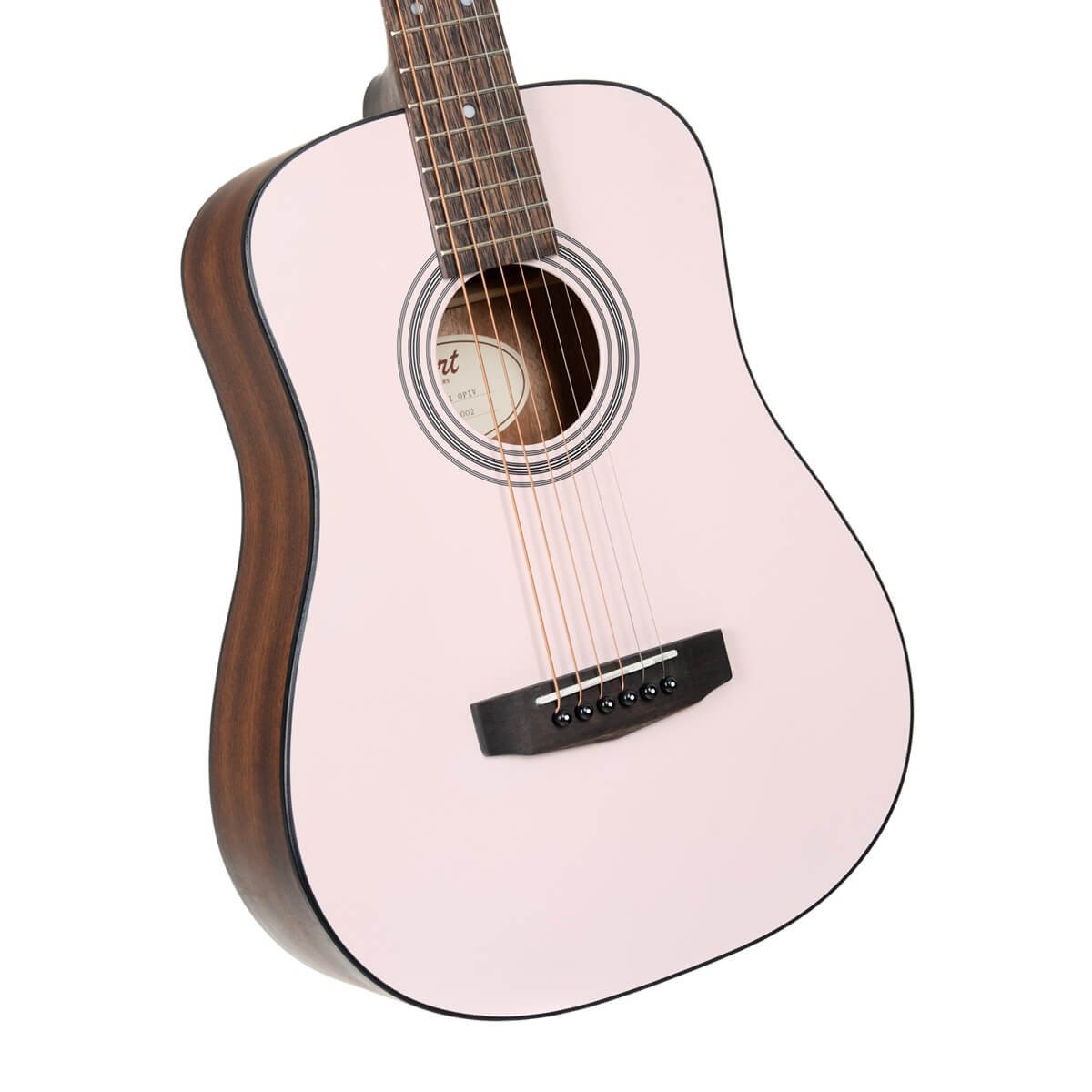 Đàn guitar acoustic Cort AD Mini màu Open Pore Ivory – góc nghiêng 3/4 toàn thân