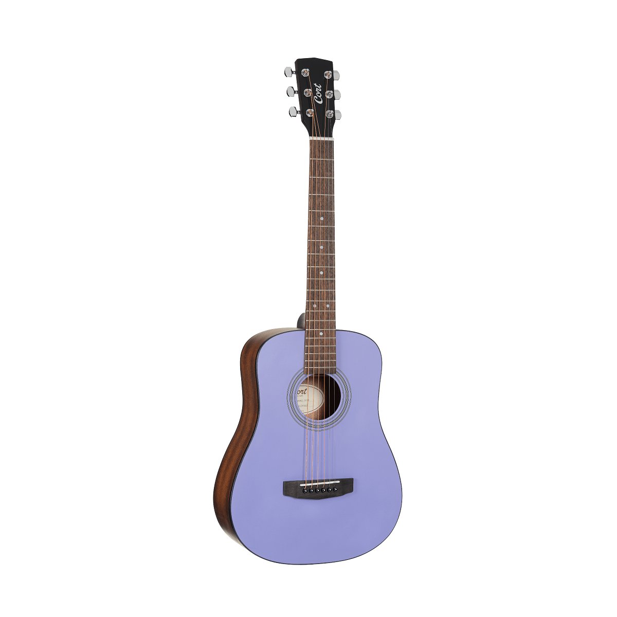 Đàn guitar acoustic Cort AD Mini màu Open Pore Lavender – mặt trước toàn thân