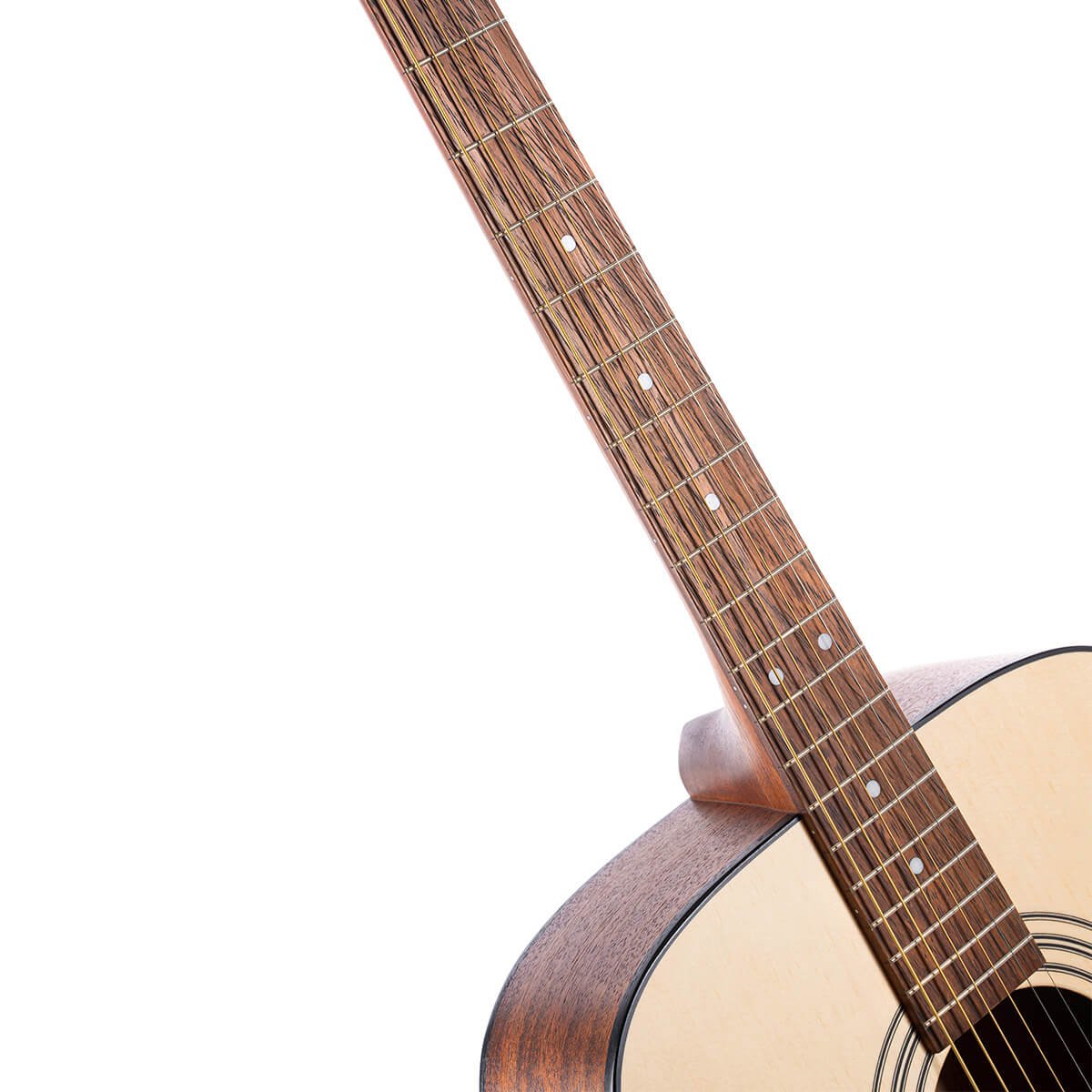 Đàn guitar acoustic Cort AD810 màu Open Pore – cận cần đàn và mặt phím