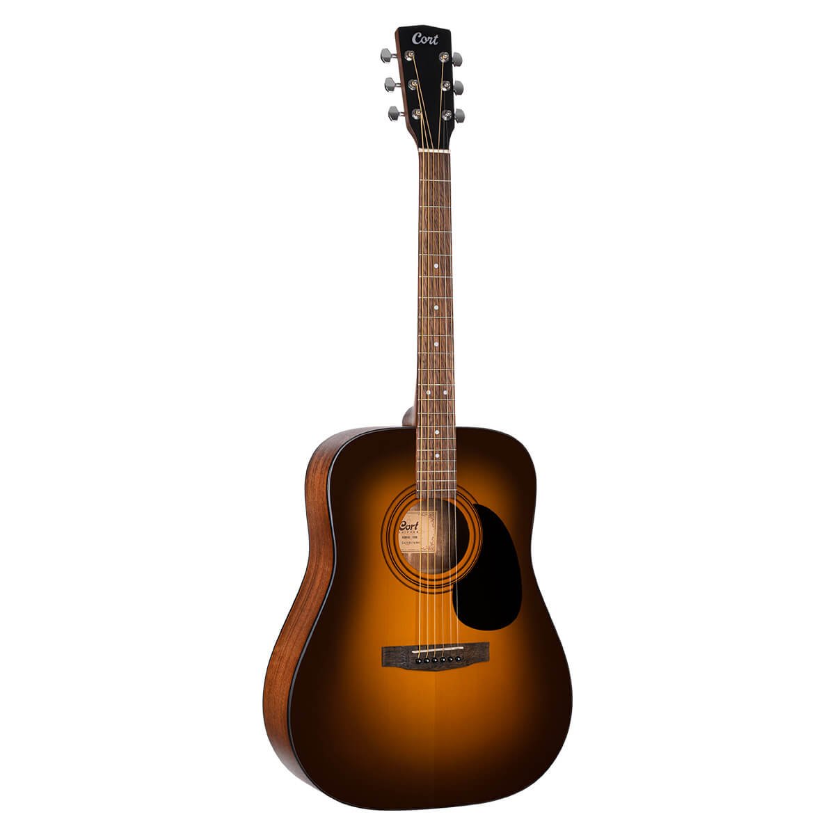 Đàn guitar acoustic Cort AD810 màu Satin Sunburst – mặt trước toàn thân