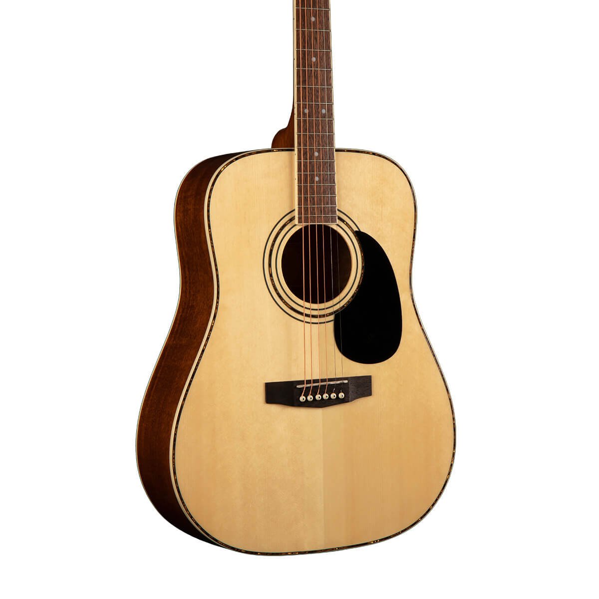 Đàn guitar acoustic Cort AD880 màu Natural Satin – góc nghiêng 3/4 toàn thân