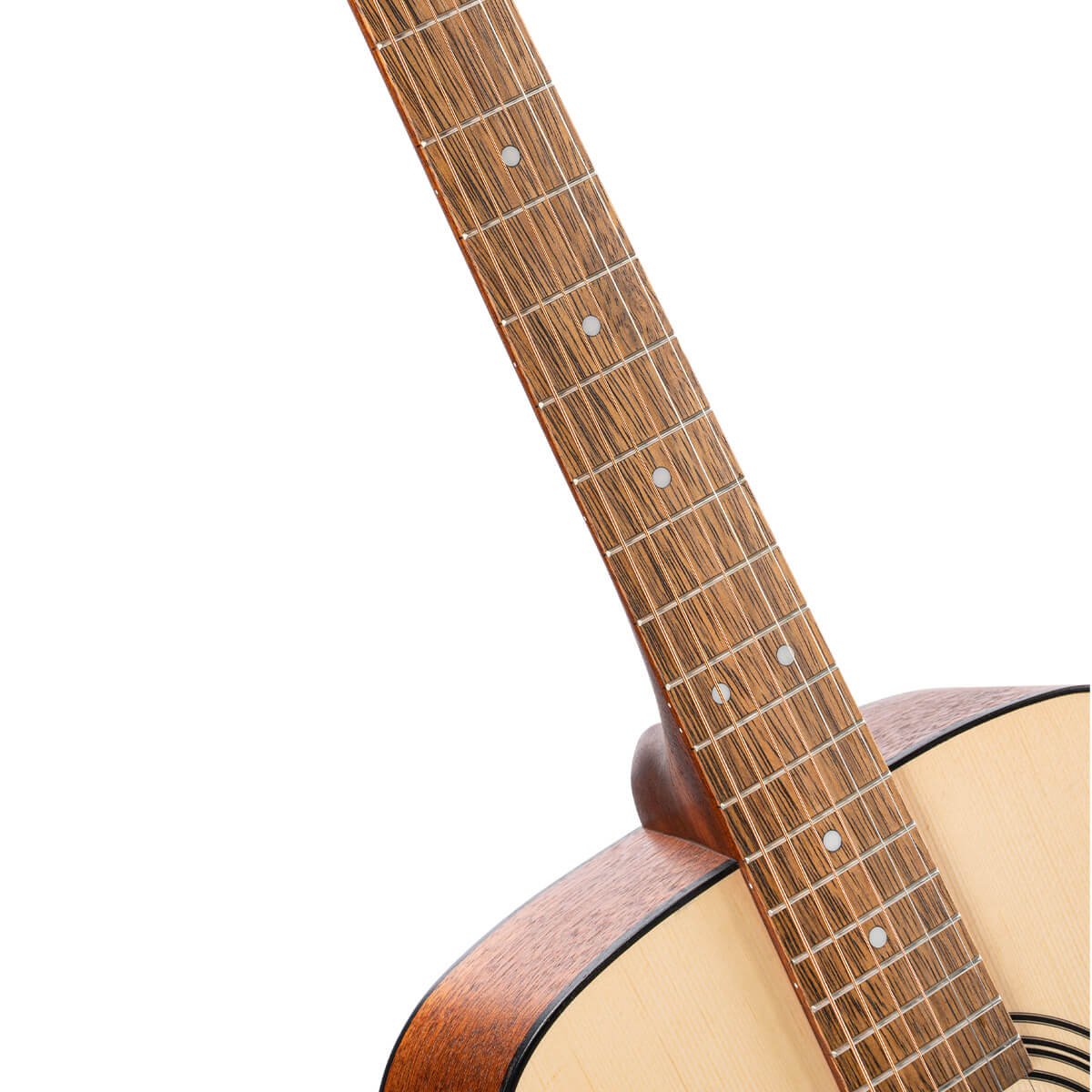 Đàn guitar acoustic Cort AF510 màu Open Pore – cận cần đàn và mặt phím