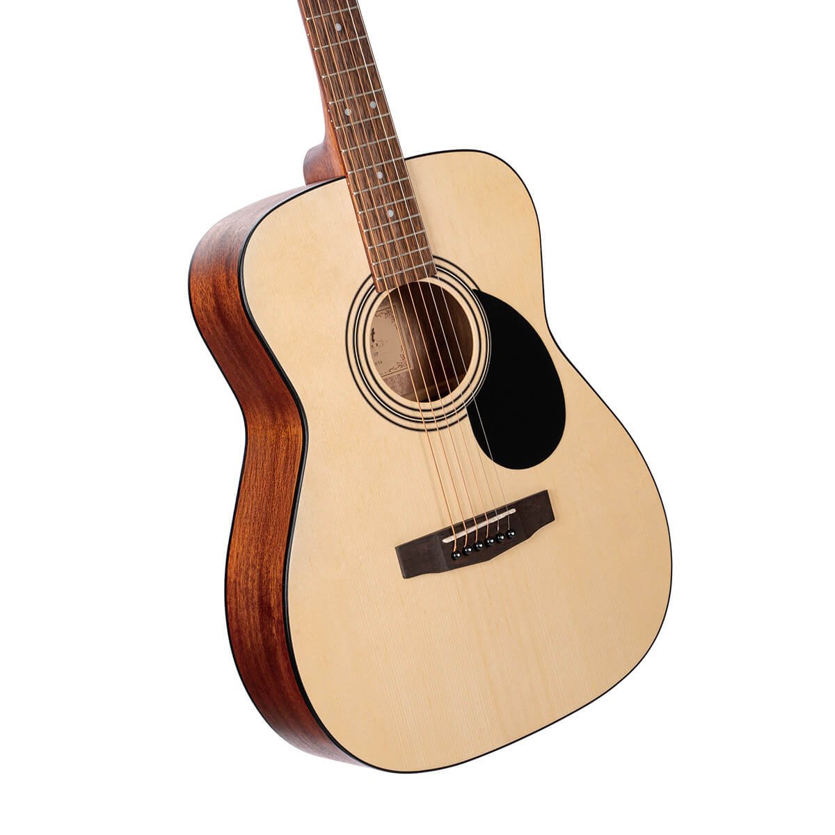 Đàn guitar acoustic Cort AF510 màu Open Pore – góc nghiêng 3/4 toàn thân