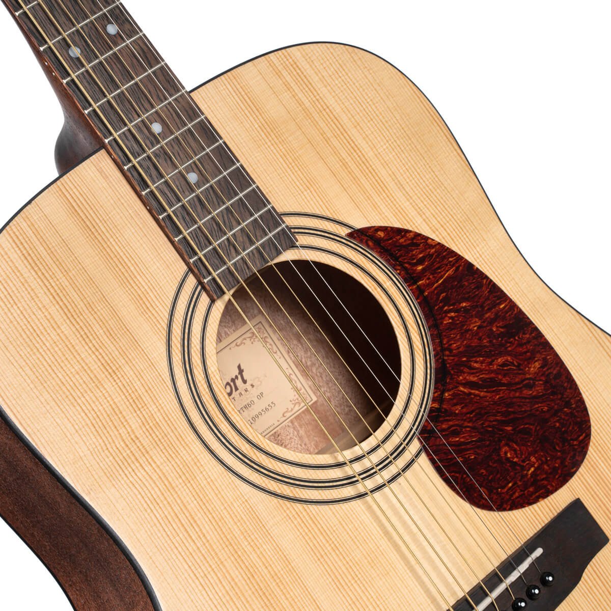 Đàn guitar acoustic Cort Earth Pack màu Open Pore – cận thùng đàn mặt trước