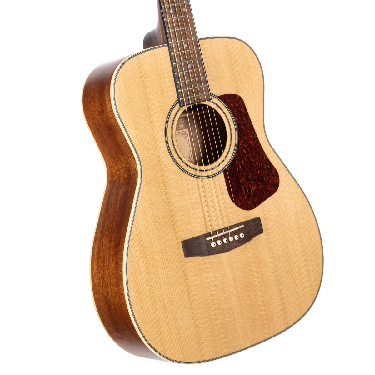 Đàn guitar acoustic Cort L100C màu Natural Satin – góc nghiêng 3/4 toàn thân