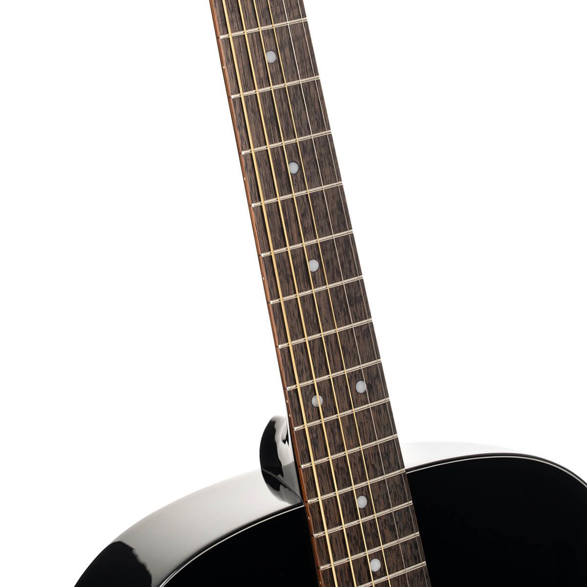 Đàn guitar acoustic Cort L60 màu Black Gloss – cận cần đàn và mặt phím