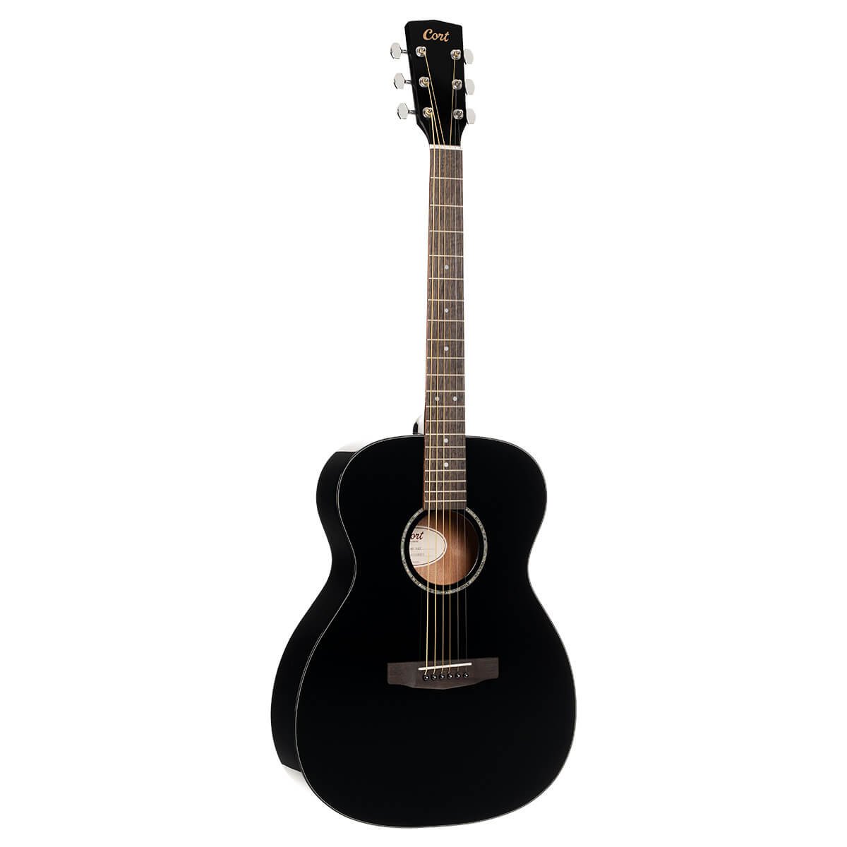 Đàn guitar acoustic Cort L60 màu Black Gloss – mặt trước toàn thân