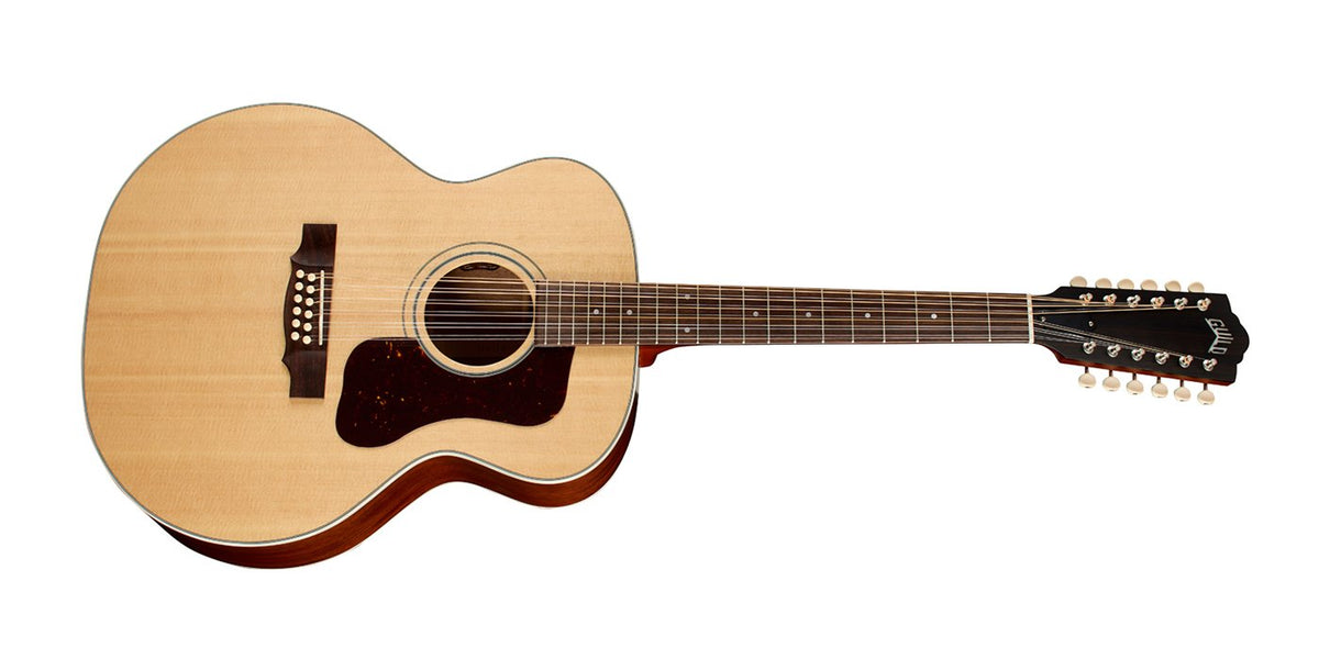 Đàn guitar acoustic điện 12 dây Guild F-412E Standard màu Natural – mặt trước toàn thân (góc 2)