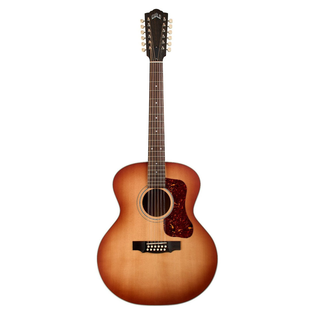 Đàn guitar acoustic điện 12 dây Guild F-412E Standard màu Pacific Sunset Burst – mặt trước toàn thân