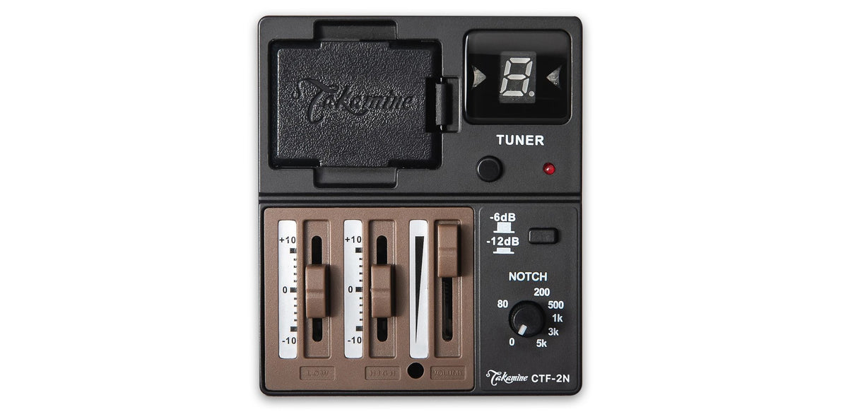 Đàn guitar acoustic điện 12 dây Takamine JJ325SRCL-12 màu đỏ bóng Red Stain – cận bộ EQ / pickup (góc 2)
