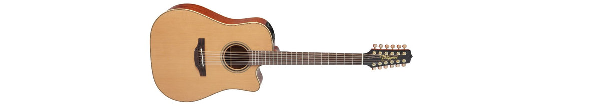 Đàn guitar acoustic điện 12 dây Takamine P3DC-12 màu Satin Natural – ảnh chính hãng chụp nằm ngang
