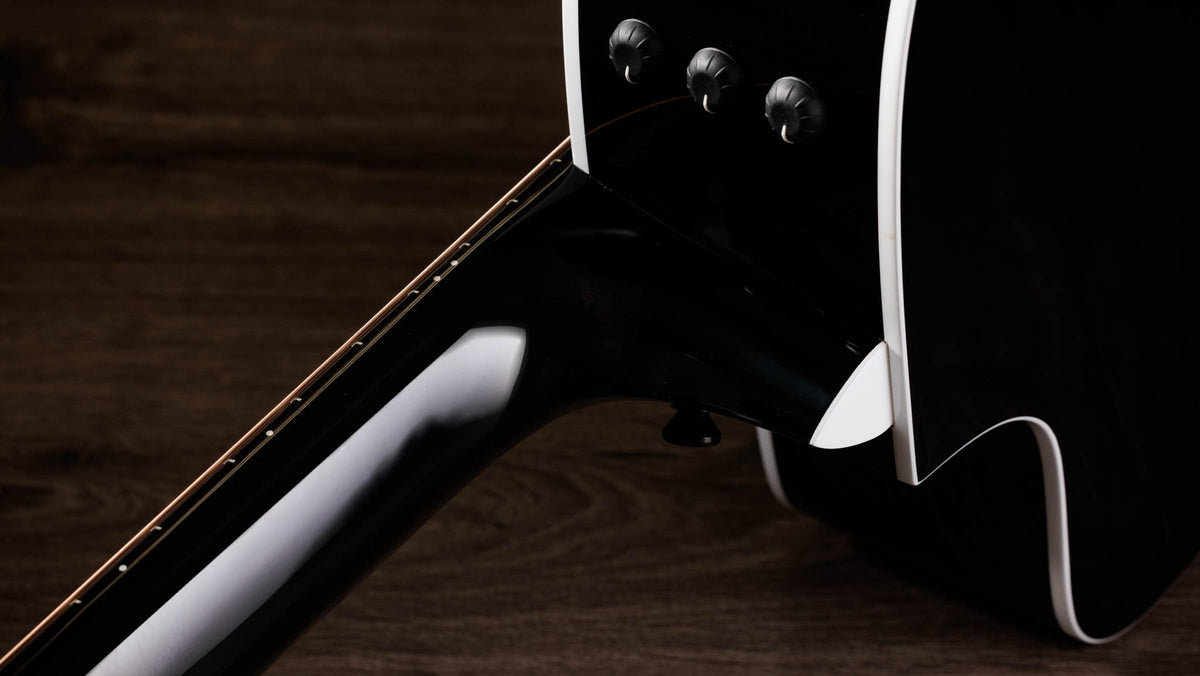 Đàn guitar acoustic điện 12 dây Taylor 250ce Plus BLK Doce Doble màu Black – cận gót cần nối thân đàn