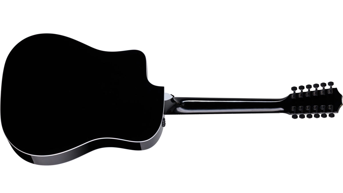 Đàn guitar acoustic điện 12 dây Taylor 250ce Plus BLK Doce Doble màu Black – mặt lưng toàn thân