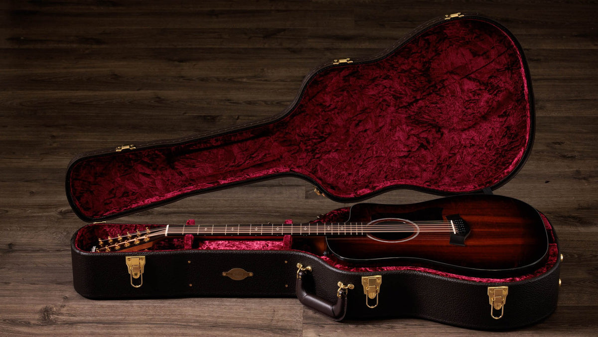Đàn guitar acoustic điện 12 dây Taylor 260ce-K DLX Doce Doble màu Shaded Edgeburst – hộp đàn đi kèm