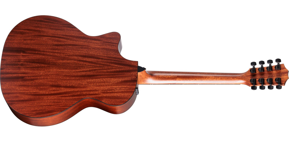 Đàn guitar acoustic điện baritone 8 dây Taylor 324ce Baritone-8 LTD màu Shaded Edgeburst – mặt lưng toàn thân