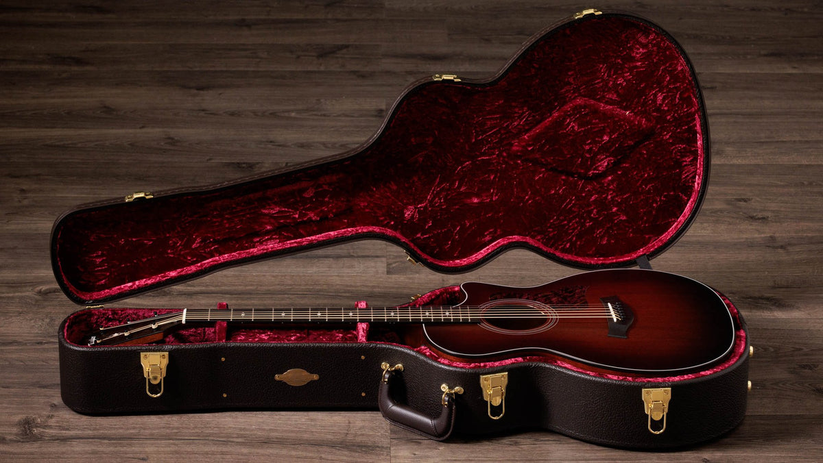 Đàn guitar acoustic điện baritone Taylor 324ce Baritone-6 LTD màu Shaded Edgeburst – hộp đàn đi kèm