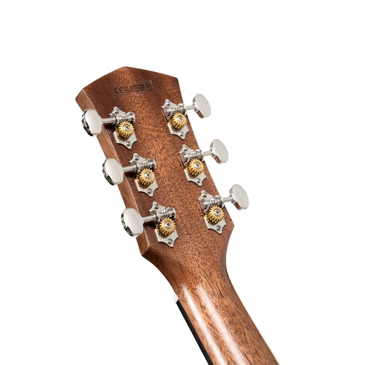 Đàn guitar acoustic điện Cort Core-GA Formosan Koa màu Light Burst Top Semi Gloss – mặt sau đầu đàn và bộ khóa lên dây