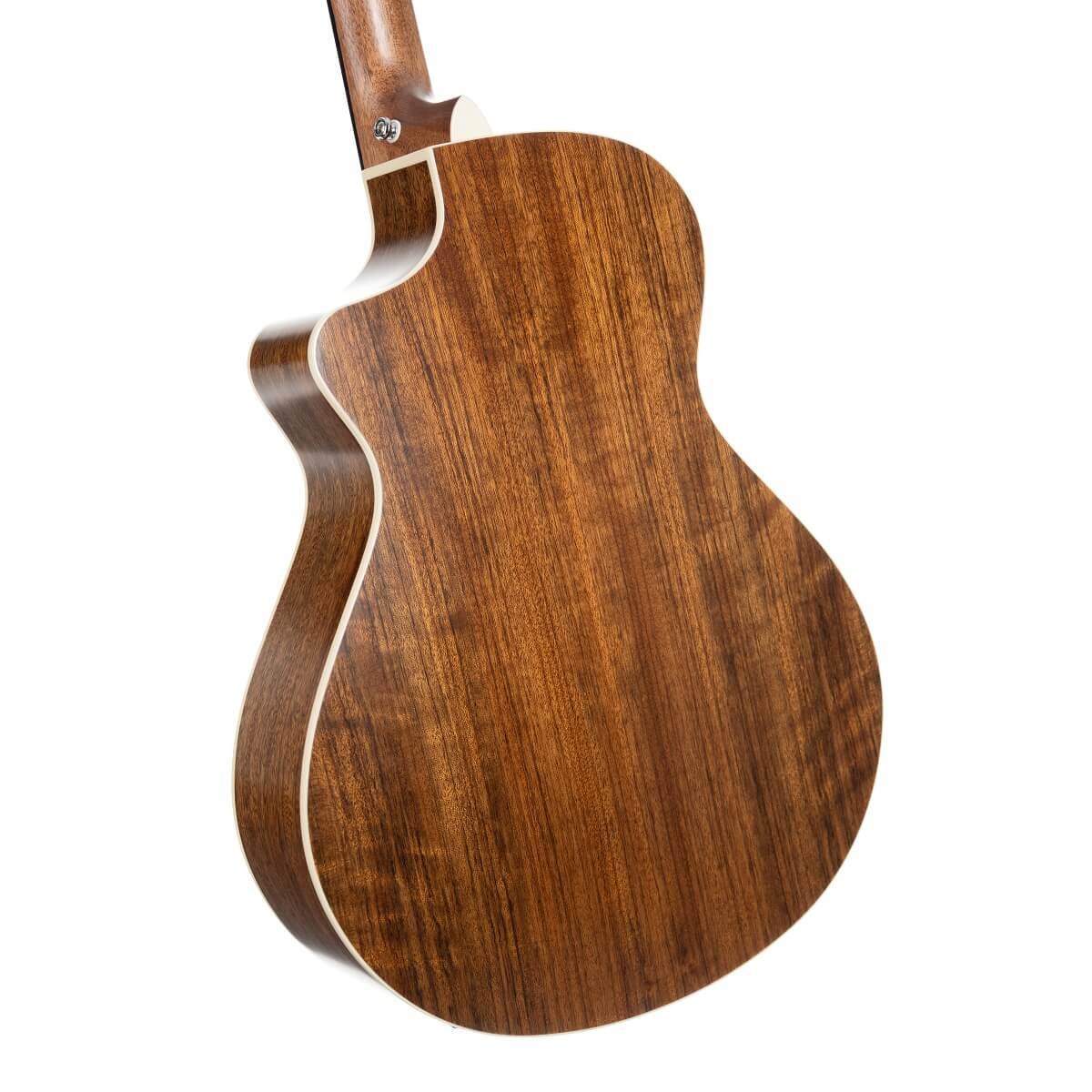 Đàn guitar acoustic điện Cort Core-MC Ovangkol màu Black Top Semi Gloss – cận vân gỗ mặt lưng