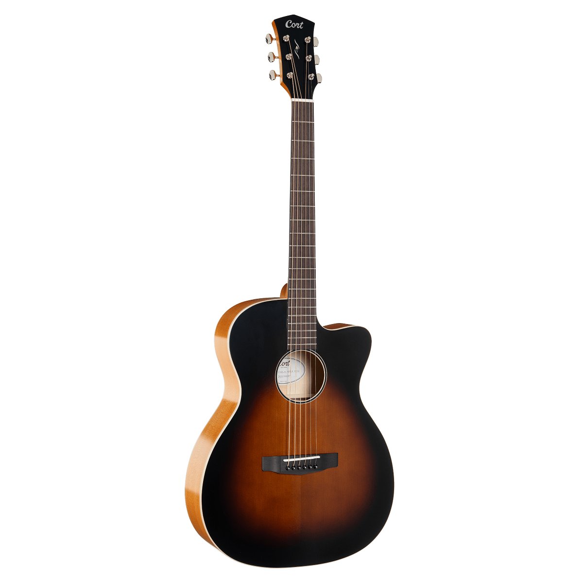 Đàn guitar acoustic điện Cort Core-OC Maple màu Brown Burst Top Semi Gloss – mặt trước toàn thân