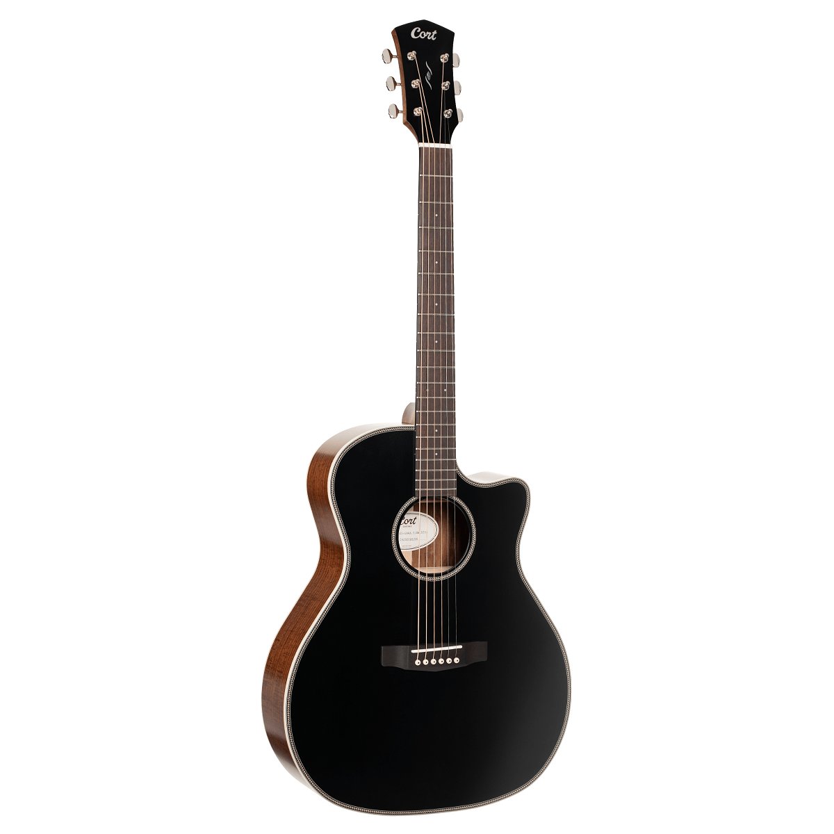 Đàn guitar acoustic điện Cort Essence-GA4 Special màu Black Top Semi Gloss – mặt trước toàn thân