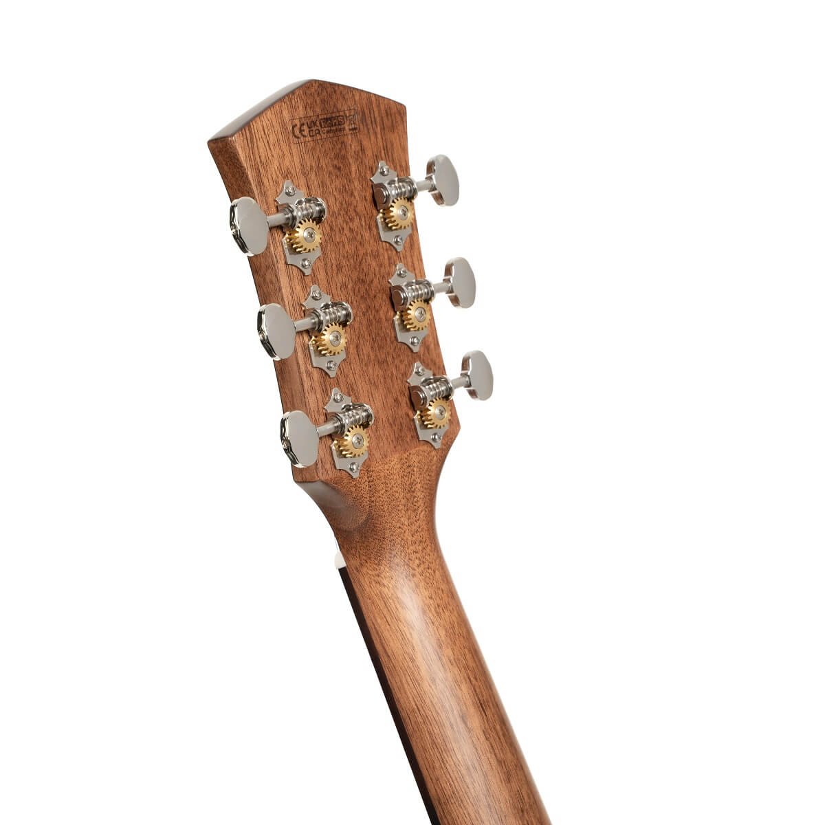Đàn guitar acoustic điện Cort Essence-GA4 Special màu Brown Burst Semi Gloss – mặt sau đầu đàn và bộ khóa lên dây