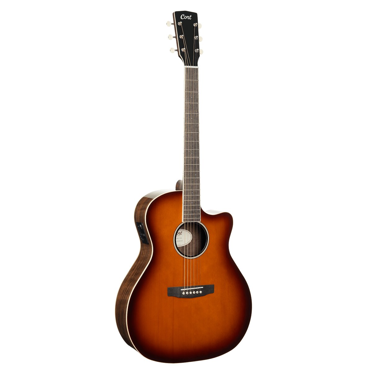 Đàn guitar acoustic điện Cort Exotic-GA Walnut màu Sunburst – mặt trước toàn thân