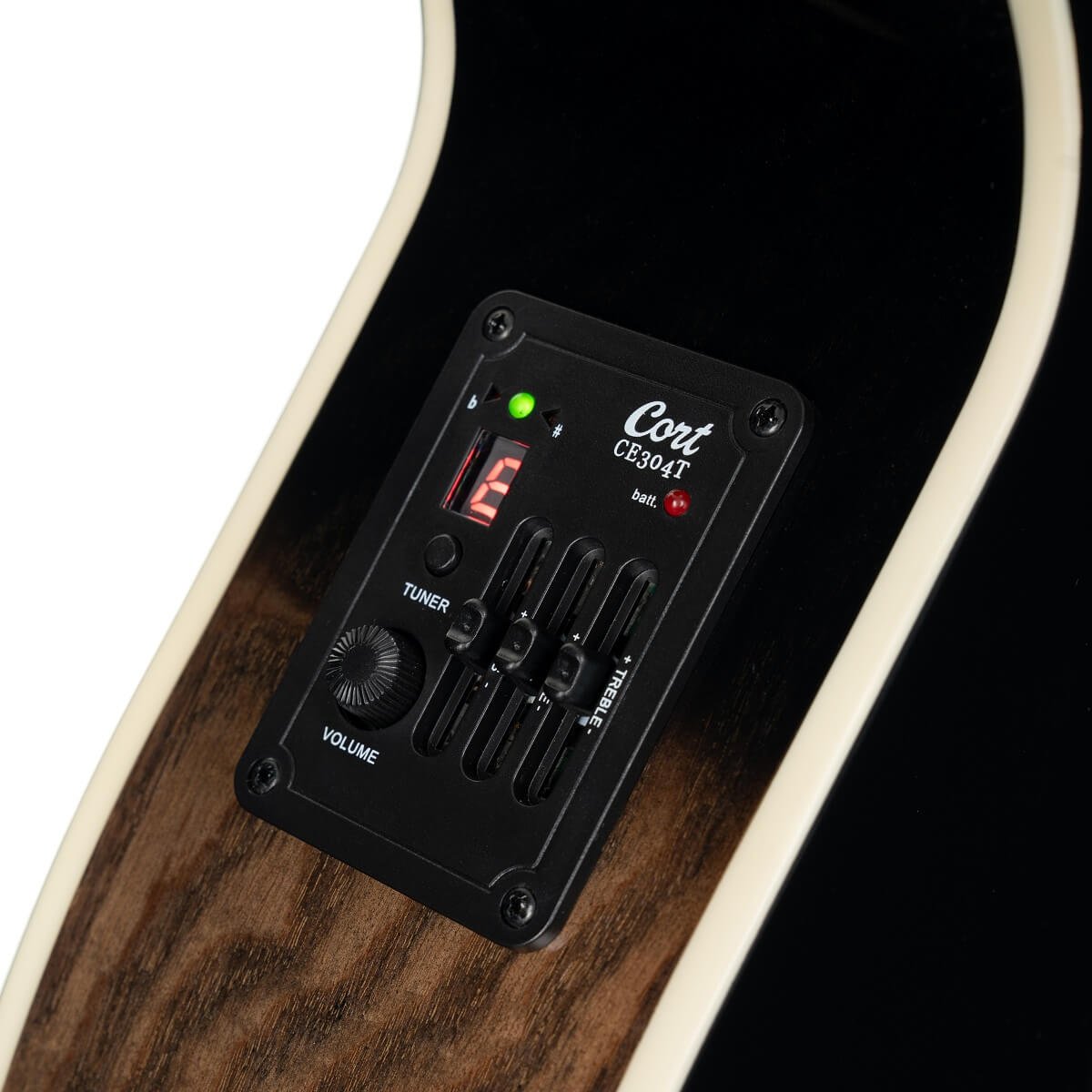 Đàn guitar acoustic điện Cort Exotic-SFX Ash màu Black – cận bộ EQ / pickup