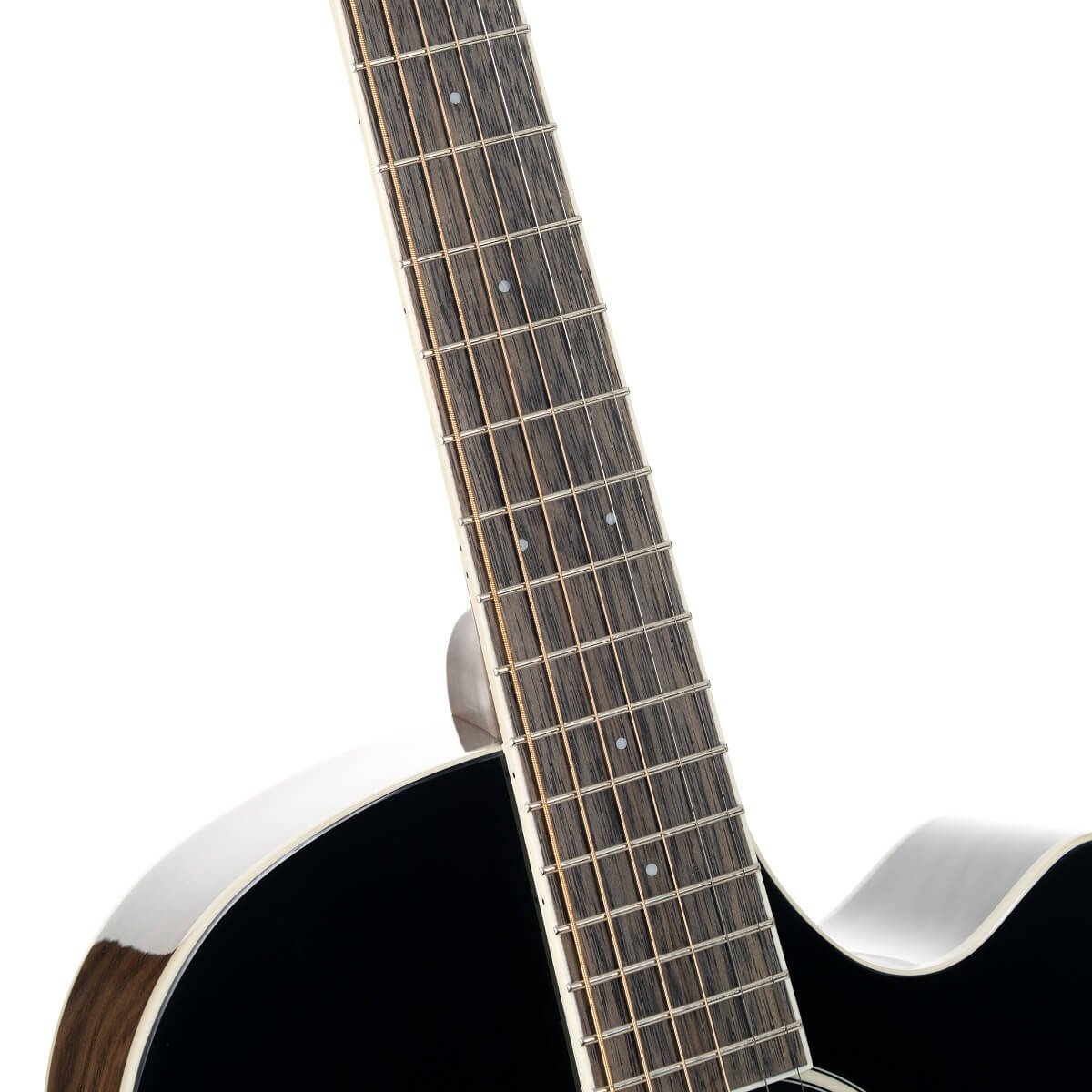 Đàn guitar acoustic điện Cort Exotic-SFX Ash màu Black – cận cần đàn và mặt phím