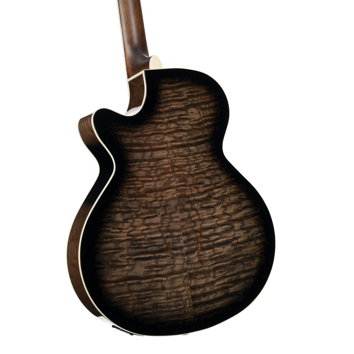 Đàn guitar acoustic điện Cort Exotic-SFX Ash màu Black – cận vân gỗ mặt lưng