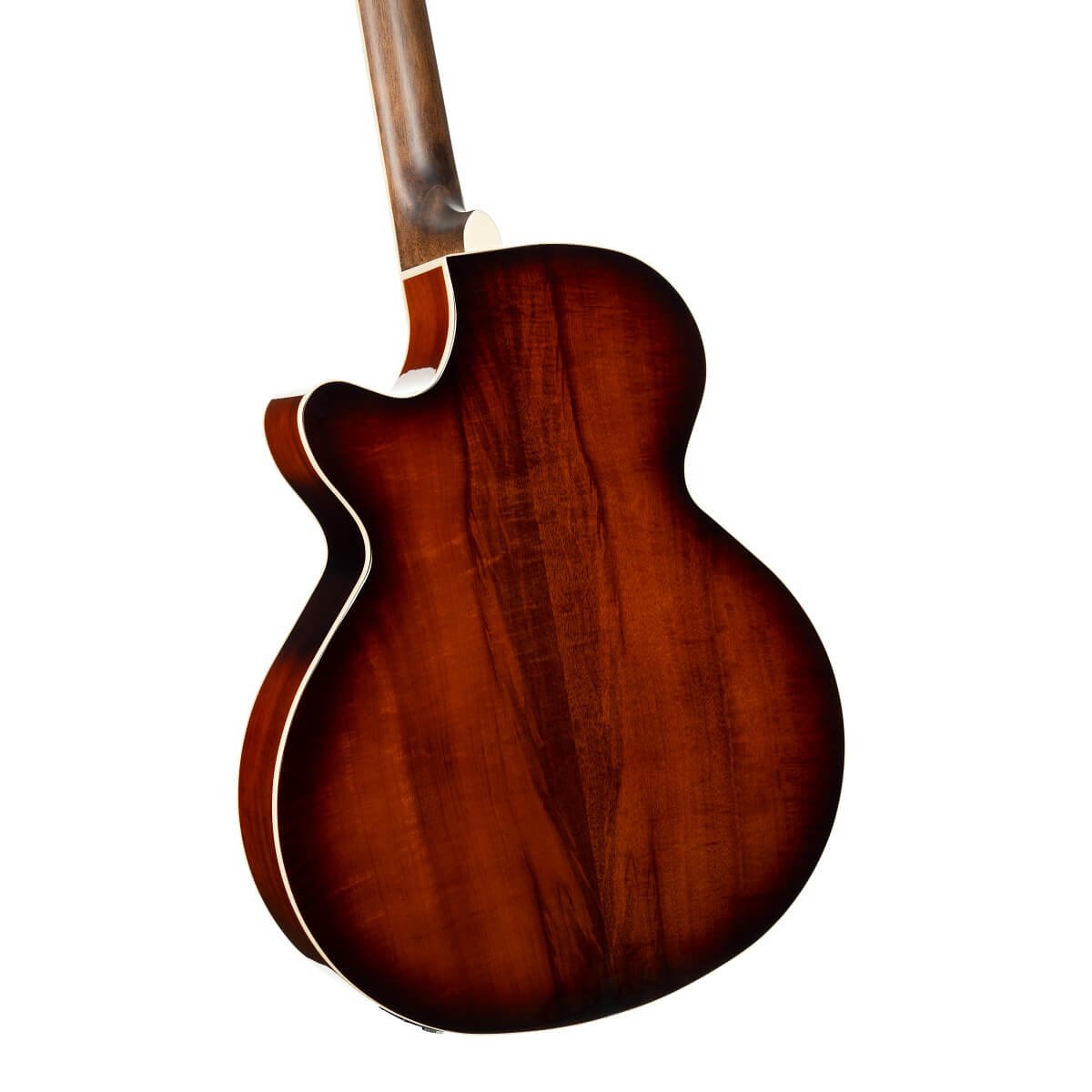 Đàn guitar acoustic điện Cort Exotic-SFX Myrtle màu Sunburst – cận vân gỗ mặt lưng