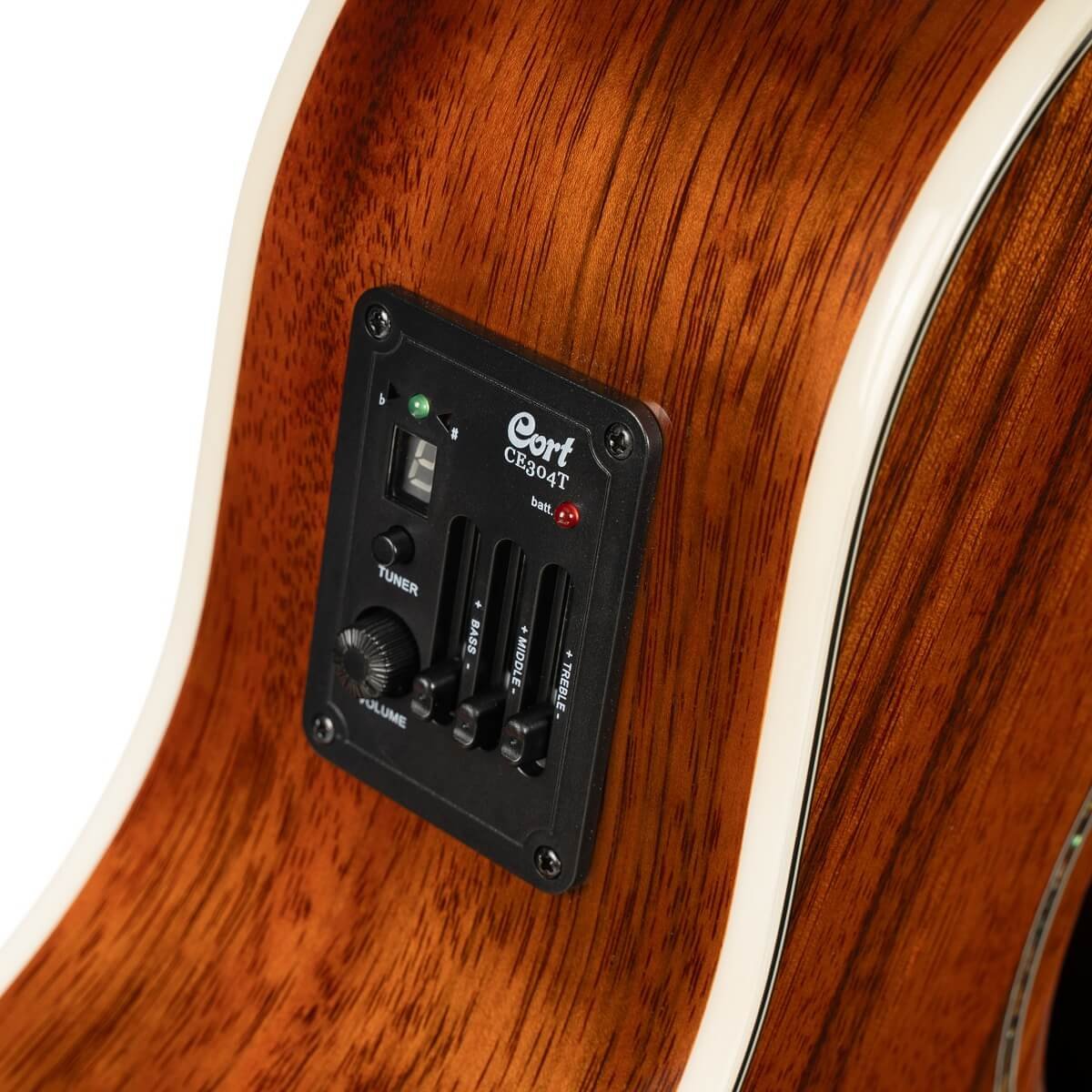 Đàn guitar acoustic điện Cort GA-DAO màu Natural Gloss – cận bộ EQ / pickup