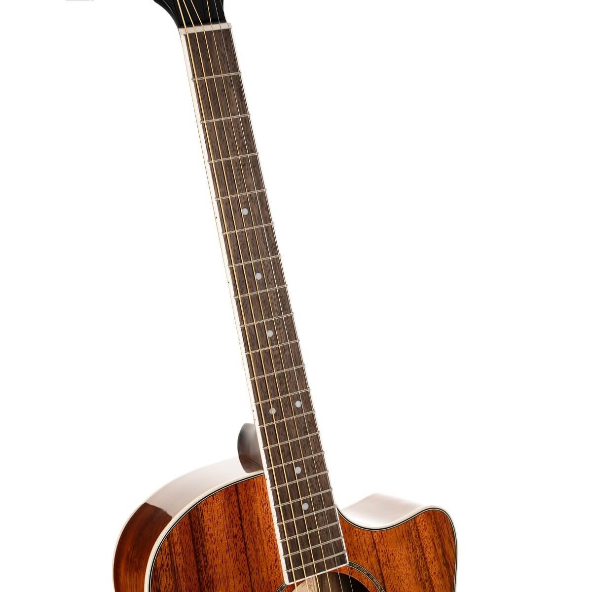 Đàn guitar acoustic điện Cort GA-DAO màu Natural Gloss – cận cần đàn và mặt phím