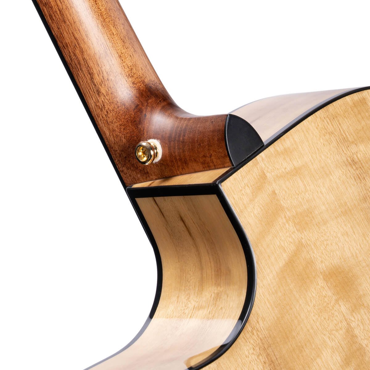 Đàn guitar acoustic điện Cort GA-MY Bevel màu Natural Gloss – cận gót cần nối thân đàn